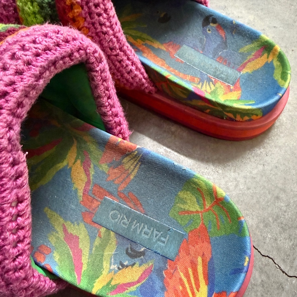 FARM Rio Multicolor Crochet Sandals - Picture 3 of 10